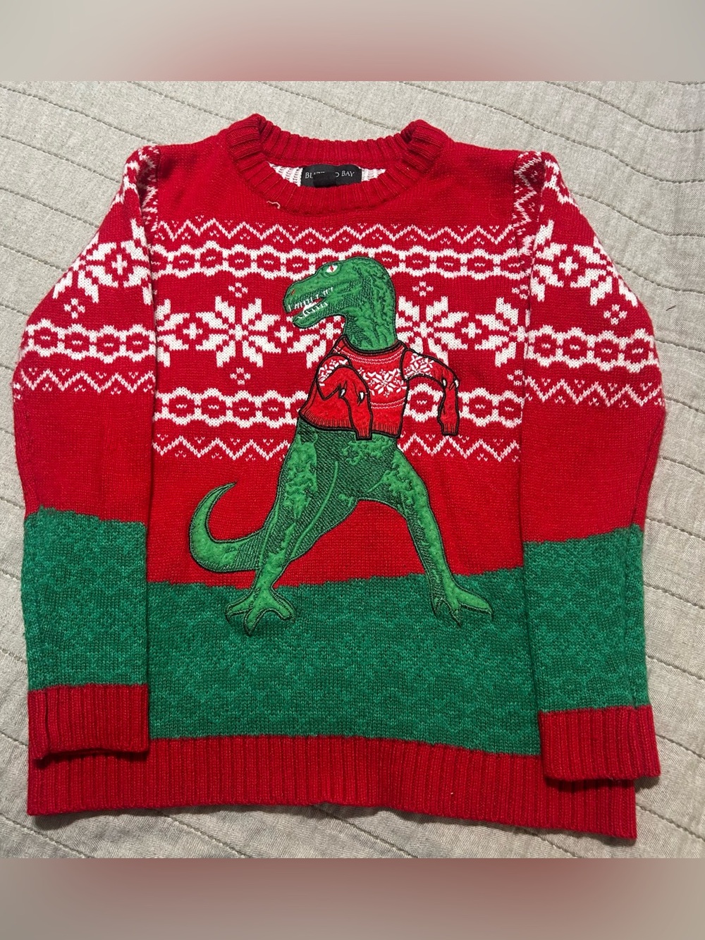 Dinosaur Christmas Sweater Size M